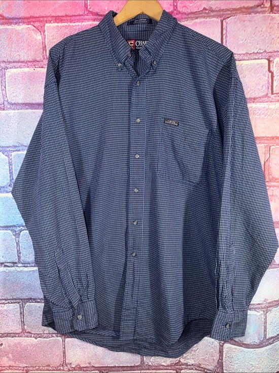 Chaps Ralph Lauren Other - Chaps Ralph Lauren Men’s Large Blue Check Button Down Shirt Cotton